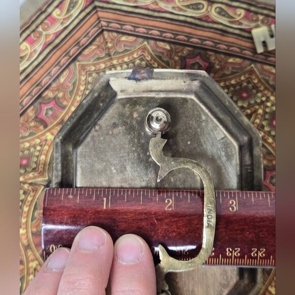 Vintage Hinged Brass Jewelry Trinket Tea Box Made in India - Picture 16 of 16